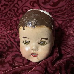 Antique Composition Doll Head 