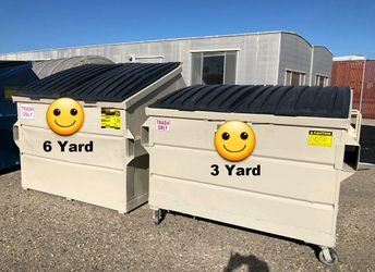 Trash bin 805*339**9393**container dumpster roloff roll off bin bins,