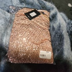 FashionNova "Never Enough Sequin Mini Dress"(rose Gold) Large New With Tags