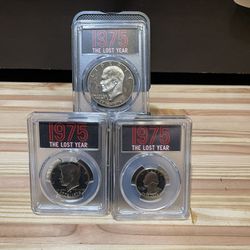 1975 The Lost Year 3 Coin Set. 
