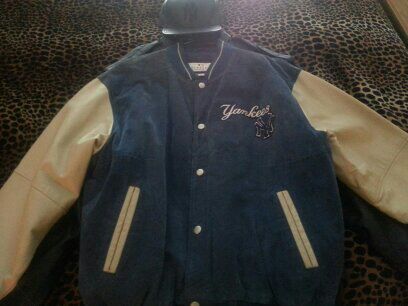 New York Yankees suede and leather varsity jacket