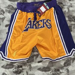 Los Angeles Lakers Basketball Shorts NWT