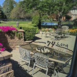 Patio Set 6 chairs table,cushions small table