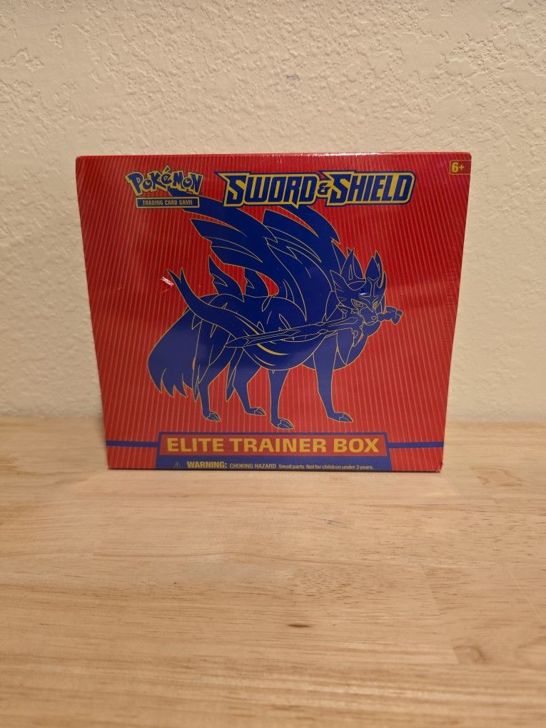 Sealed Pokemon Sword & Shield Elite Trainer Box [Zacian]