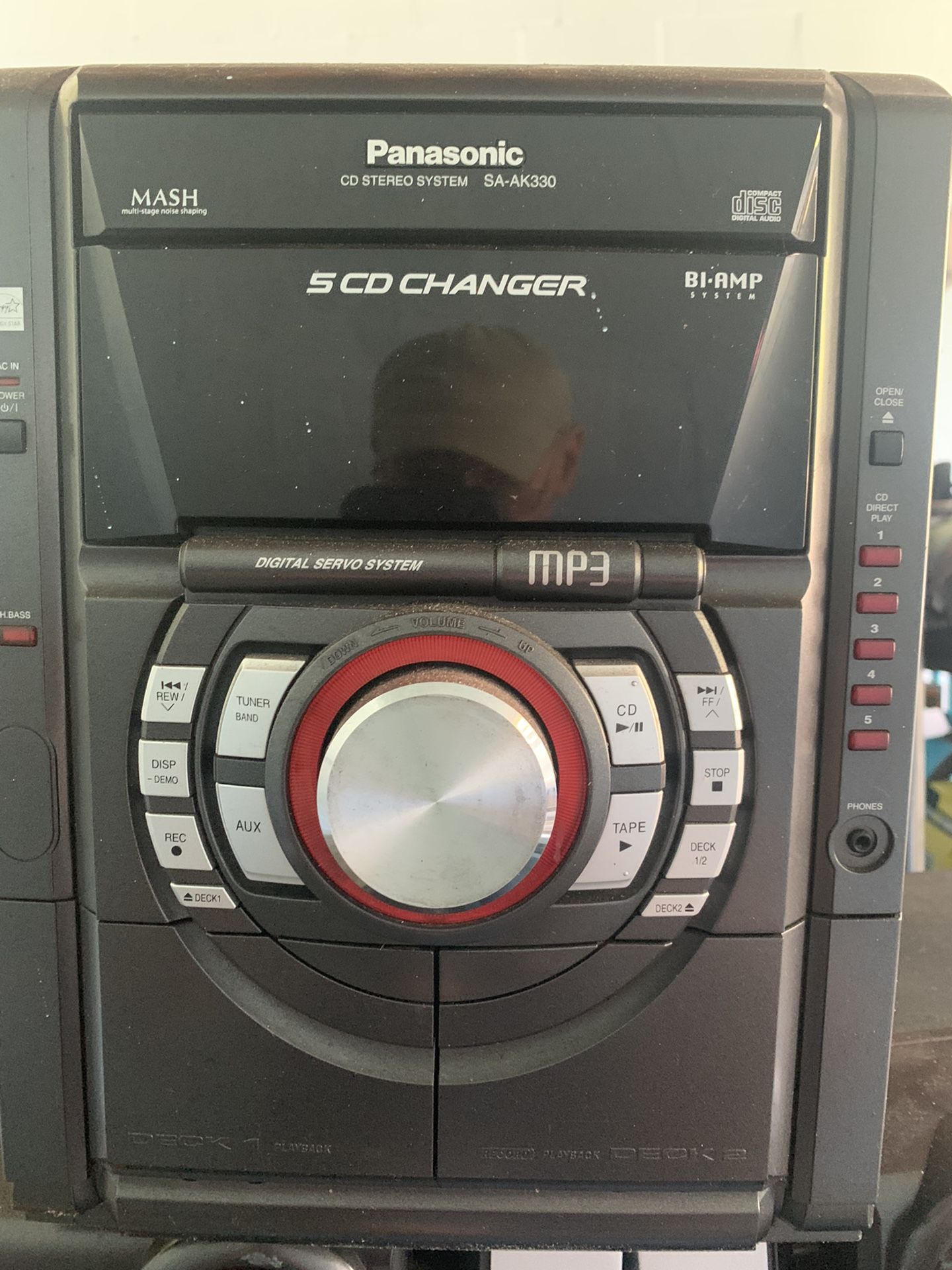 Panasonic with remote five CD player MP3 digital stereo system for Sale