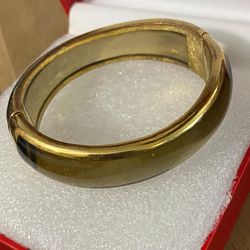 Pulsera caña gold filled piedra joyería antigua