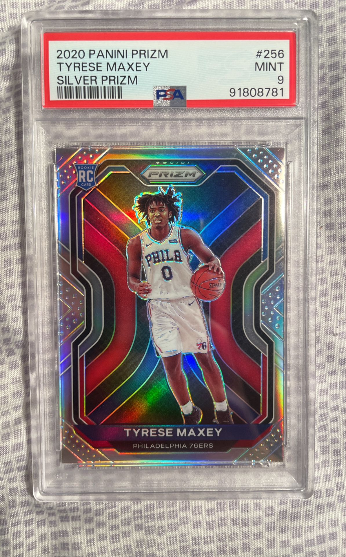 2020 Panini Prizm Tyrese Maxey Silver PSA 9