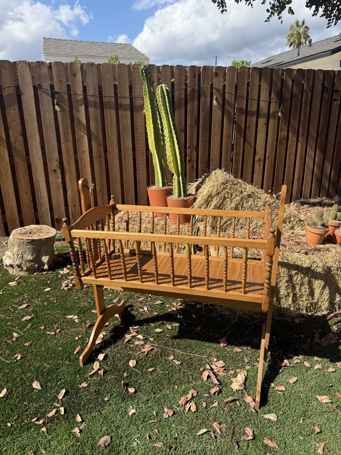 Vintage Wooden Cradle