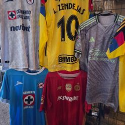 Soccer Jerseys Futbol Playeras Diferentes Clubs Size Médium Large XL No Trade 