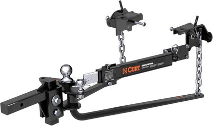 CURT 17062 Round Bar Weight Distribution Hitch with Integrated Lubrication and Sway Control, Up to 10K, 2-in Shank, 2-5/16-Inch Ball
