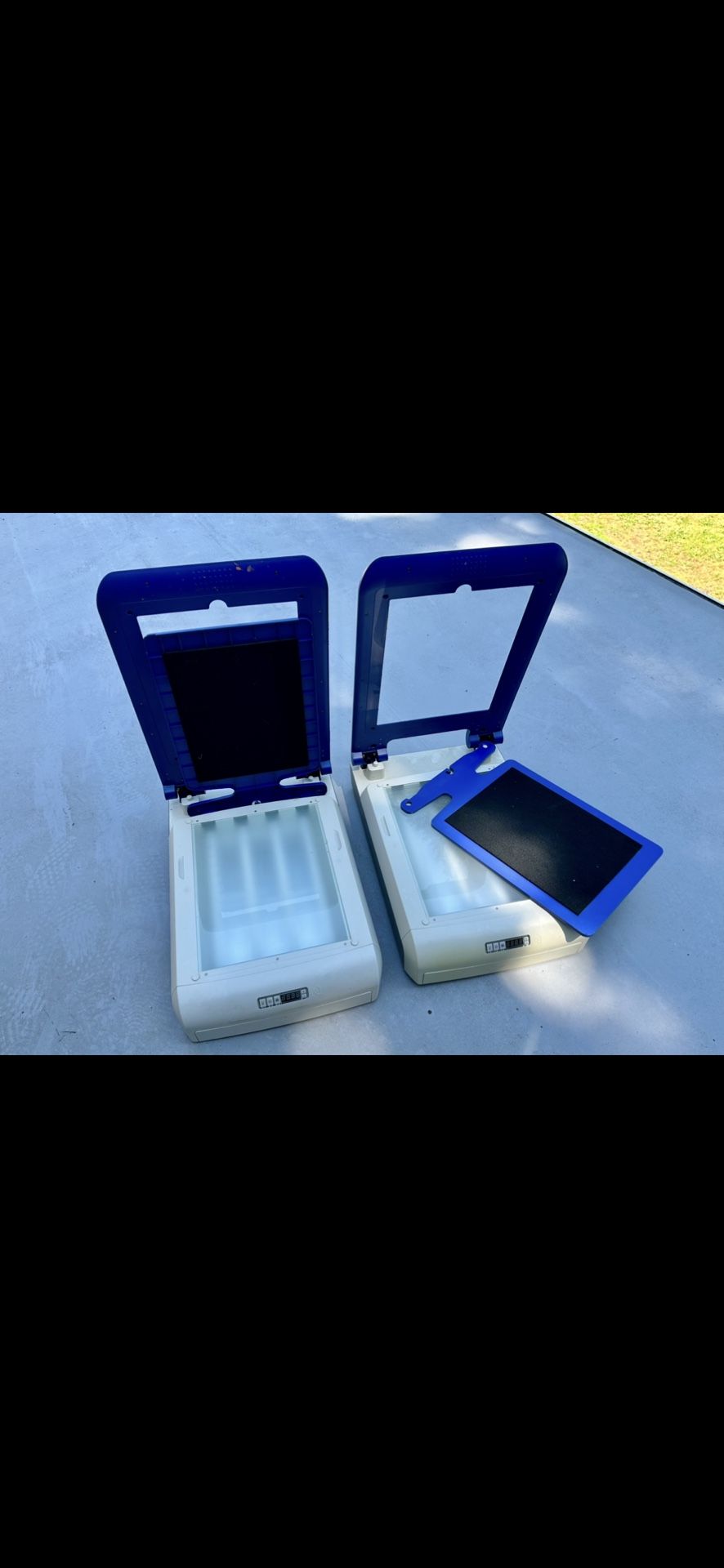 TWO YUDU SCREEN PRINTERS w/all the fixins…ink, screens, film, etc.