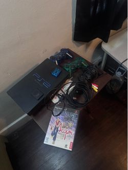 Sony PlayStation 2 PS2 Fat Bundle – 3 Controllers (2 Wireless), Memory Card & Kya Game