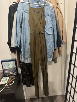 Women Olive Green Jumpsuit. Size S