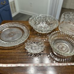 five Piece Pass Down Crystal Set Glass