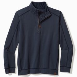 Tommy Bahama Ben & Terry Half-Zip Sweatshirt Size large