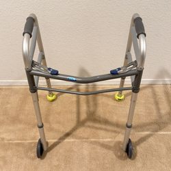 Dual Release Folding Walker - Adjustable Height