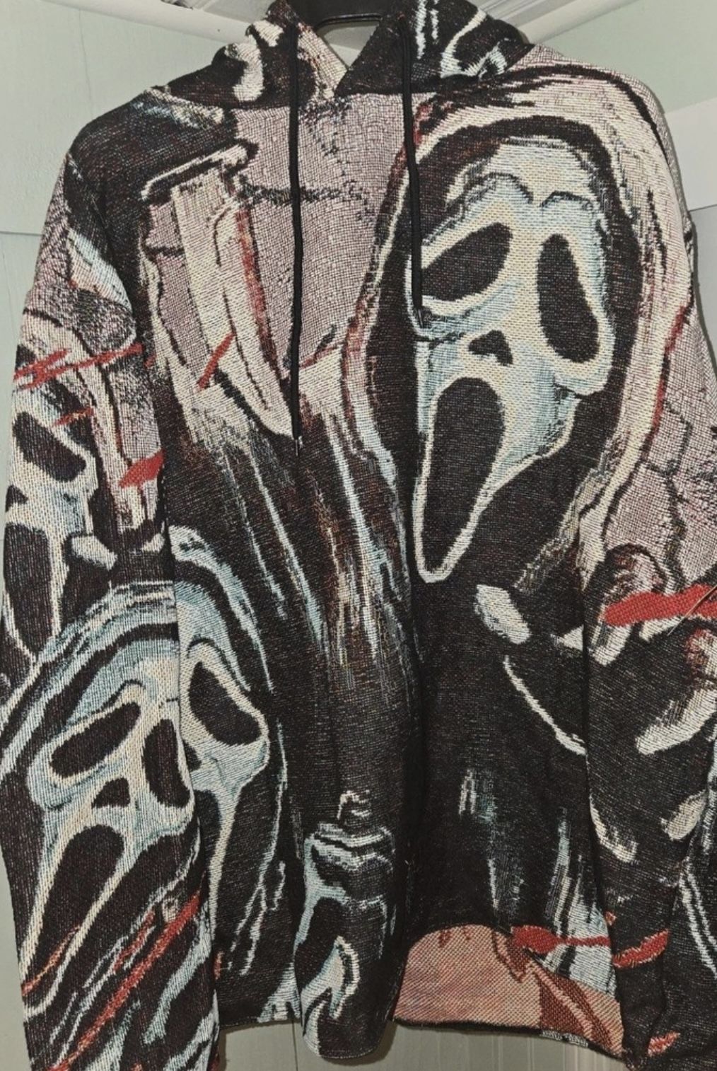 Ghost Face Jacquard Hoodie XL💥