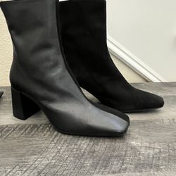 Elegant Suede and Leather Mix Boots 