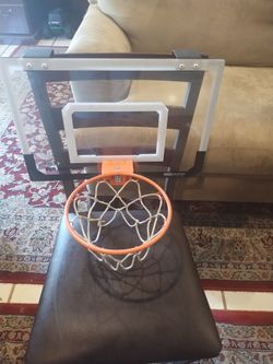 Hanging basketball hoop