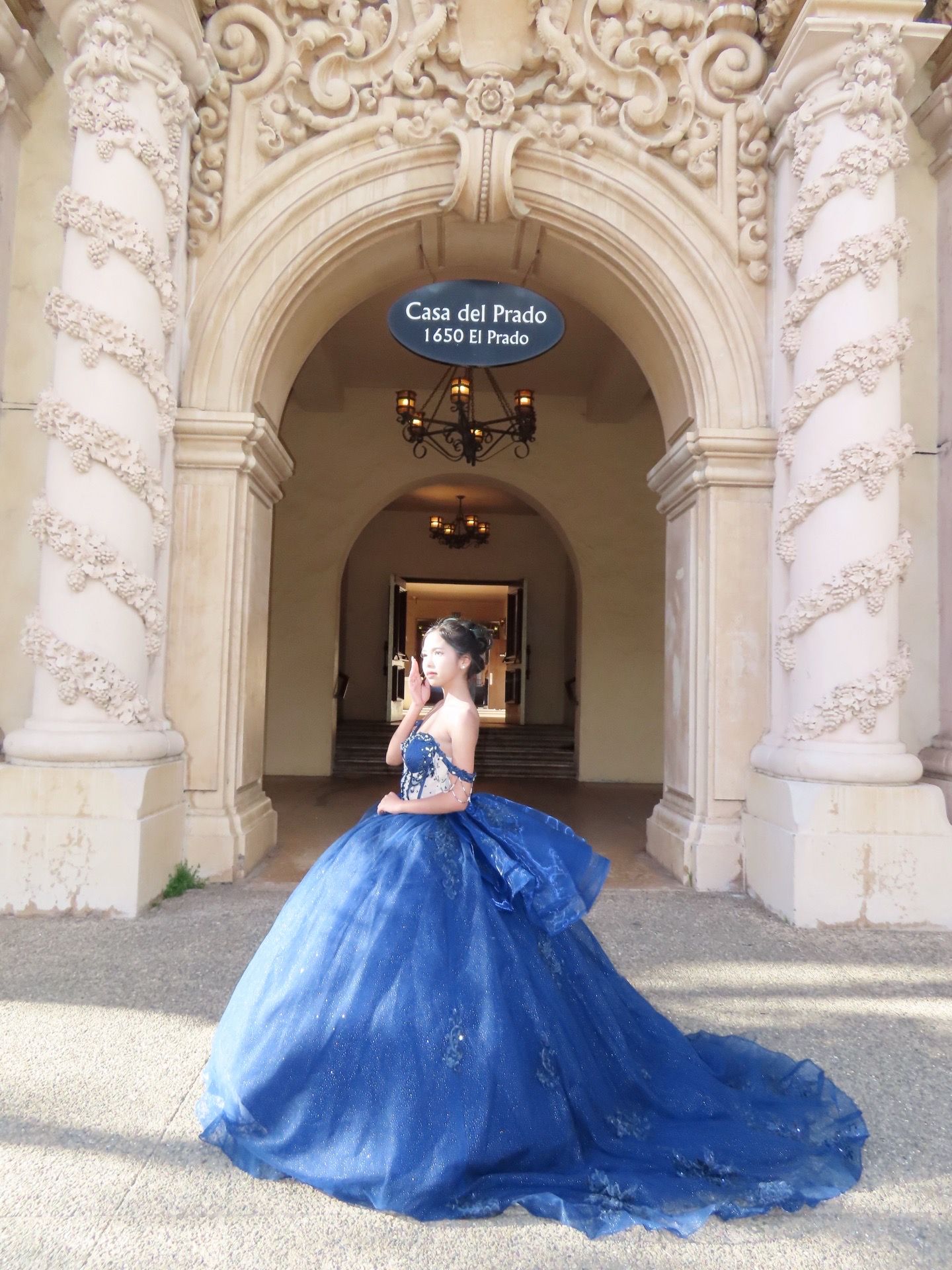 Blue Ball Quinceañera Prom Gown