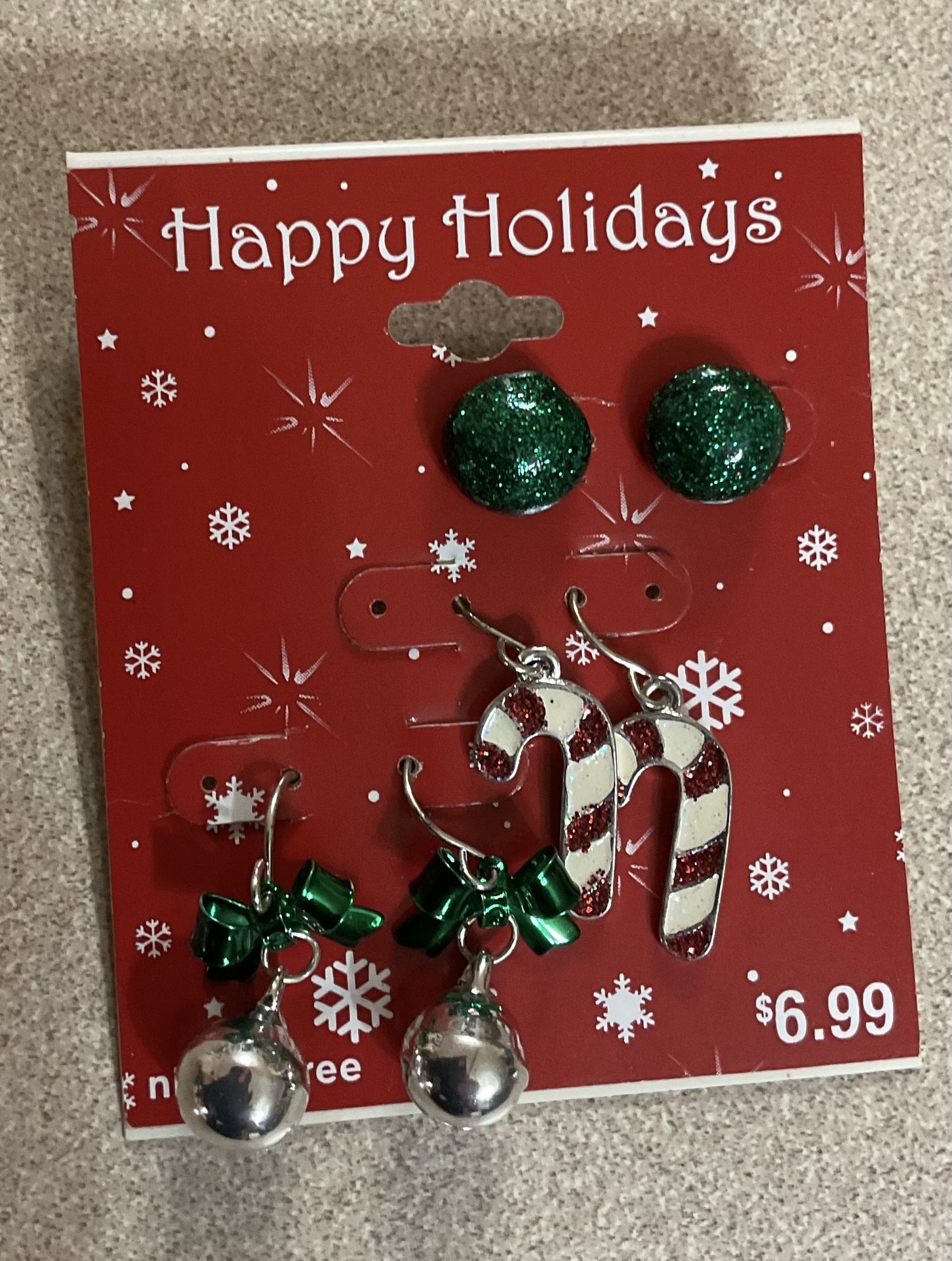 New Christmas Design Earrings 3 Sets