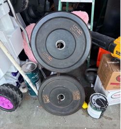 Set of 35lb Bumper weights good condition