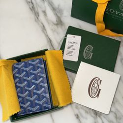 Goyard Saint Pierre Card Wallet Blue 
