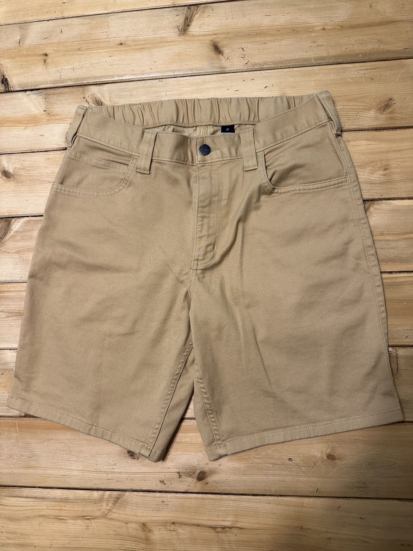 * Men’s Tan Carhartt Relaxed Fit Cargo Shorts Size 31