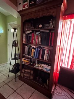 Wood book shelves