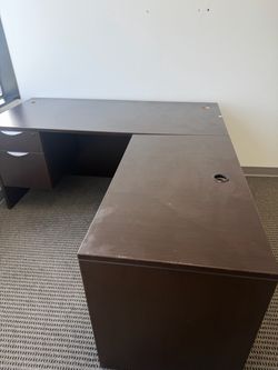 Modern L-Shaped Wooden Office Desk