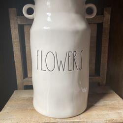 Rae Dunn Flowers Vase 