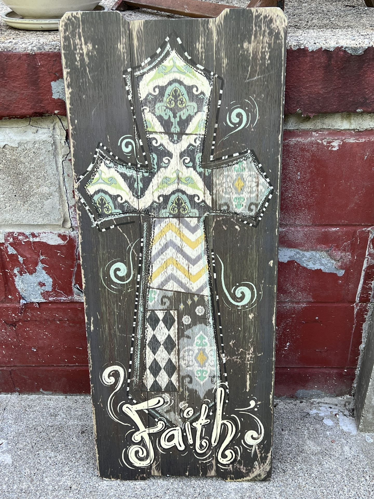 Christian Cross Angel Art Wood