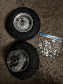 Mini Bike Wheels with Sprocket and Chain