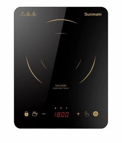 Sunmaki Induction Cooktop,induction hot plate with LED Display,1800W Countertop