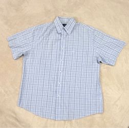 Dockers Men’s Short Sleeve Plaid Button-Up Shirt – Size Large