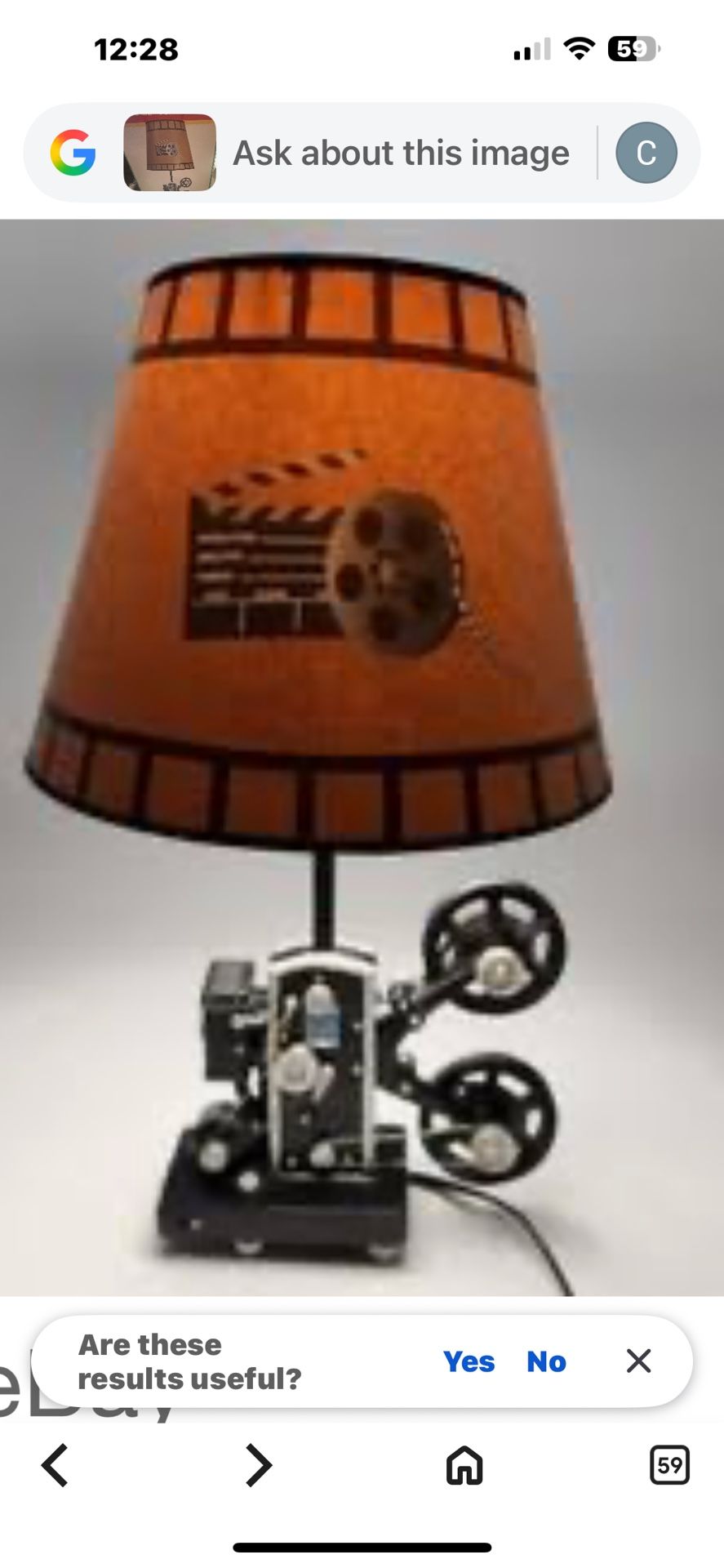 Cracker Barrel Vintage Movie Projector Lamp New