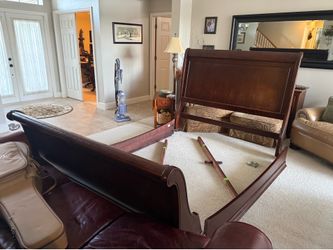 Orleans Queen Grand Sleigh Bed, Cherry