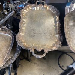 Large Silver Serving Tray