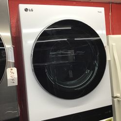 New Scratch And Dent LG Front Load Washer And Dryer Stackable Unit. 1 year Warranty 