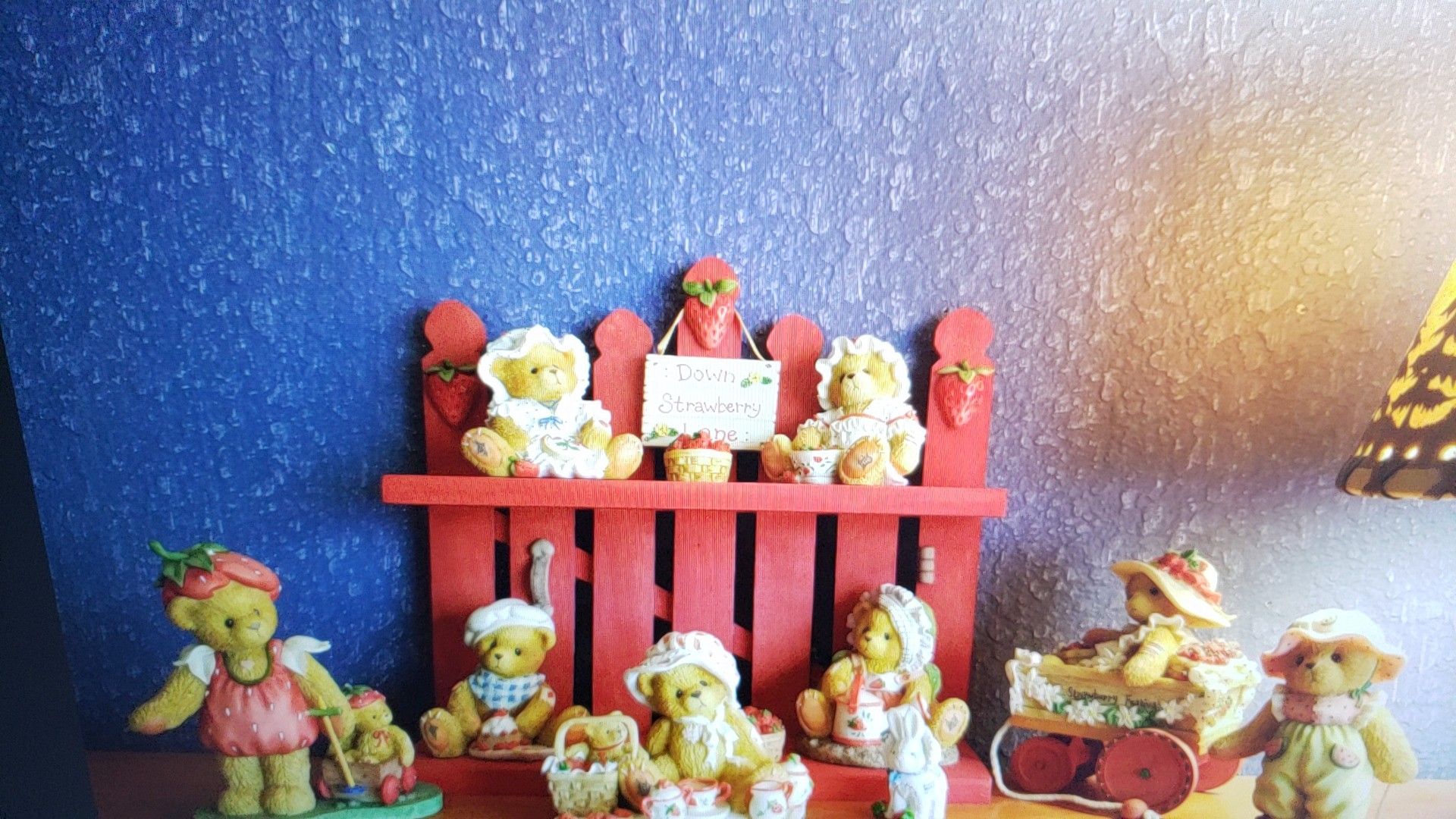 Cherished Teddies collection bears Strawberry Lane collection.