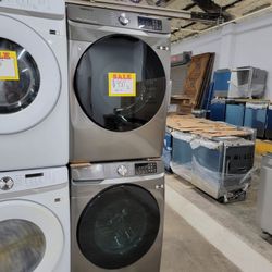 New Scratch And Dent Samsung Front Load Washer And GAS Dryer Set 6-months Warranty 