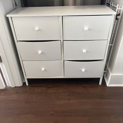 6 Drawer White Dresser