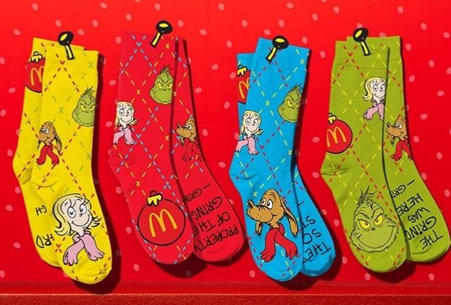 McDonald’s grinch meal socks