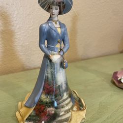Thomas Kinkade Porcelain Figurines .  4 ( $150.00 As Set)