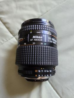 Nikon Zoom Wide Angle-Telephoto AF Zoom Nikkor 28-105mm f/3.5-4.5D IF Autofocus Lens