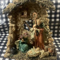Nativity Stone Scene 12.5” Wide X 16” Tall