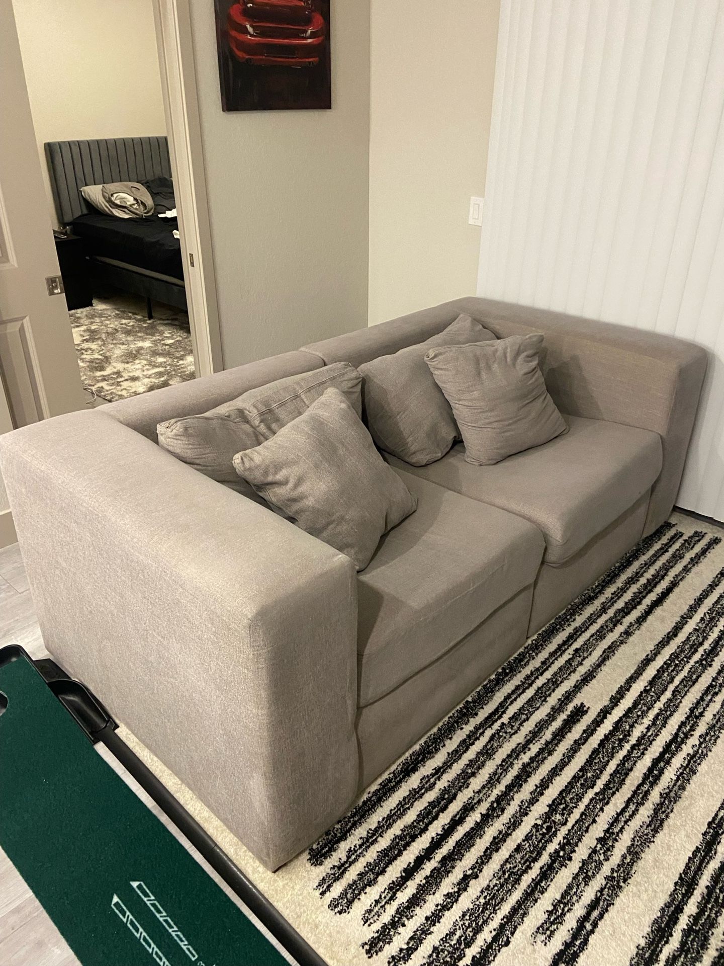 Grey Loveseat