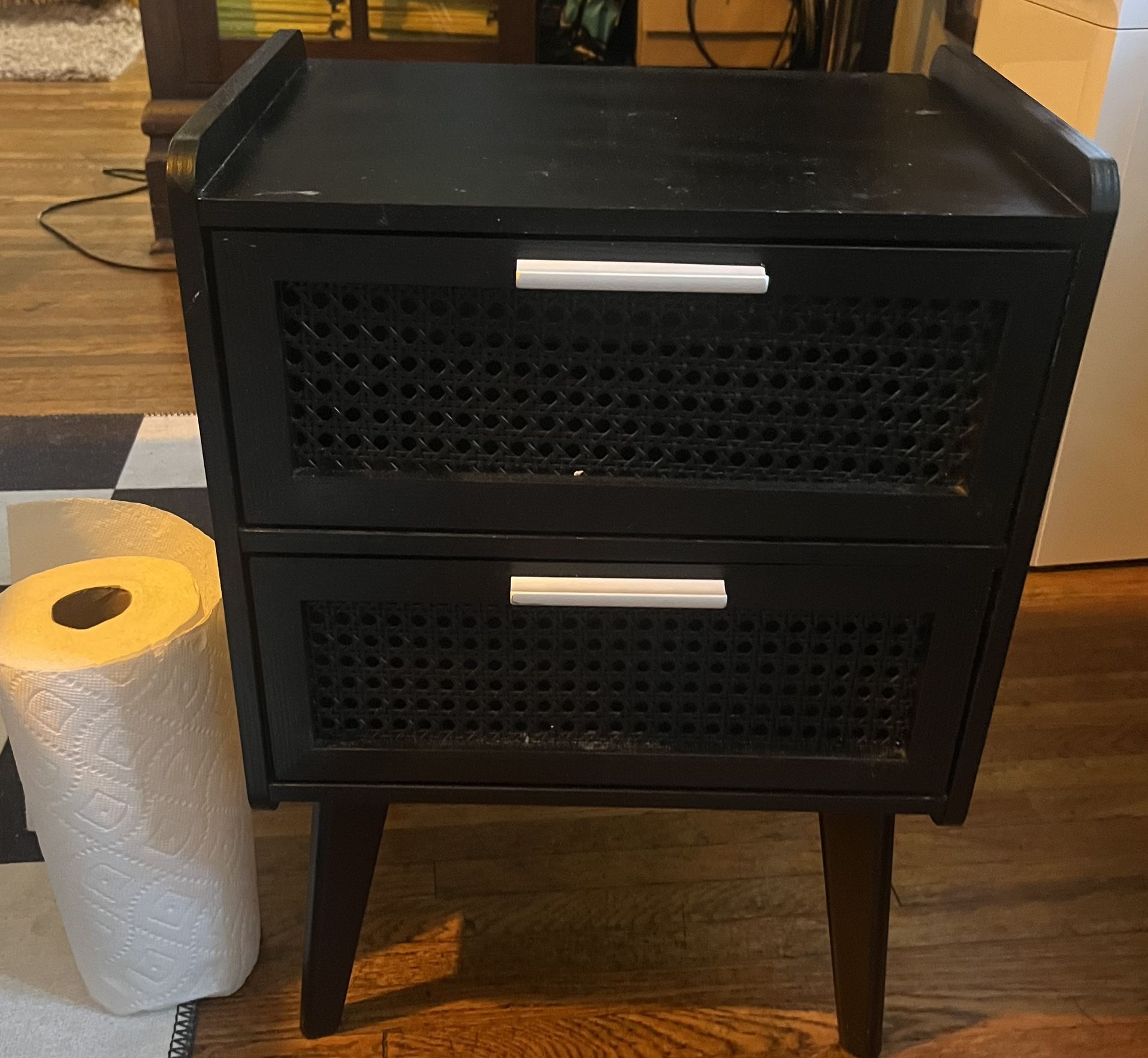 Small Rattan Nightstand