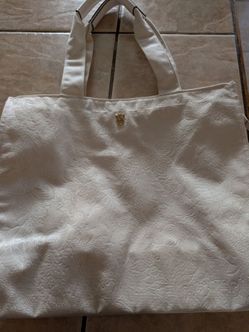 Victoria secret ivory floral tote bag