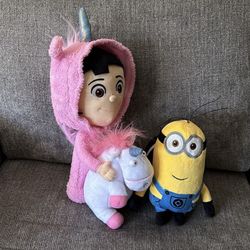 2 PCs Despicable Me Stuffed Animals Set
